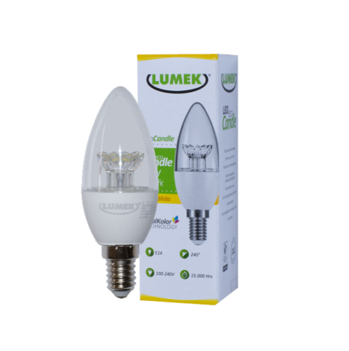 Bombillo LED Lumek E14 Eco Vela 6.5W 3000K
