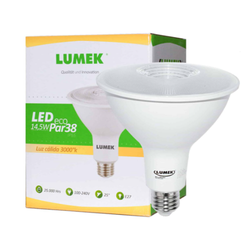 Bombillo LED Lumek E27 Eco Par38 14.5-15W 3000K IP65