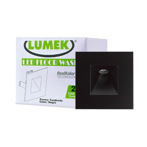 Bombillo LED Lumek Floor Wash 2W 6500K Black