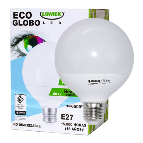 Bombillo LED Lumek E27 Eco Globo 8W 3000K